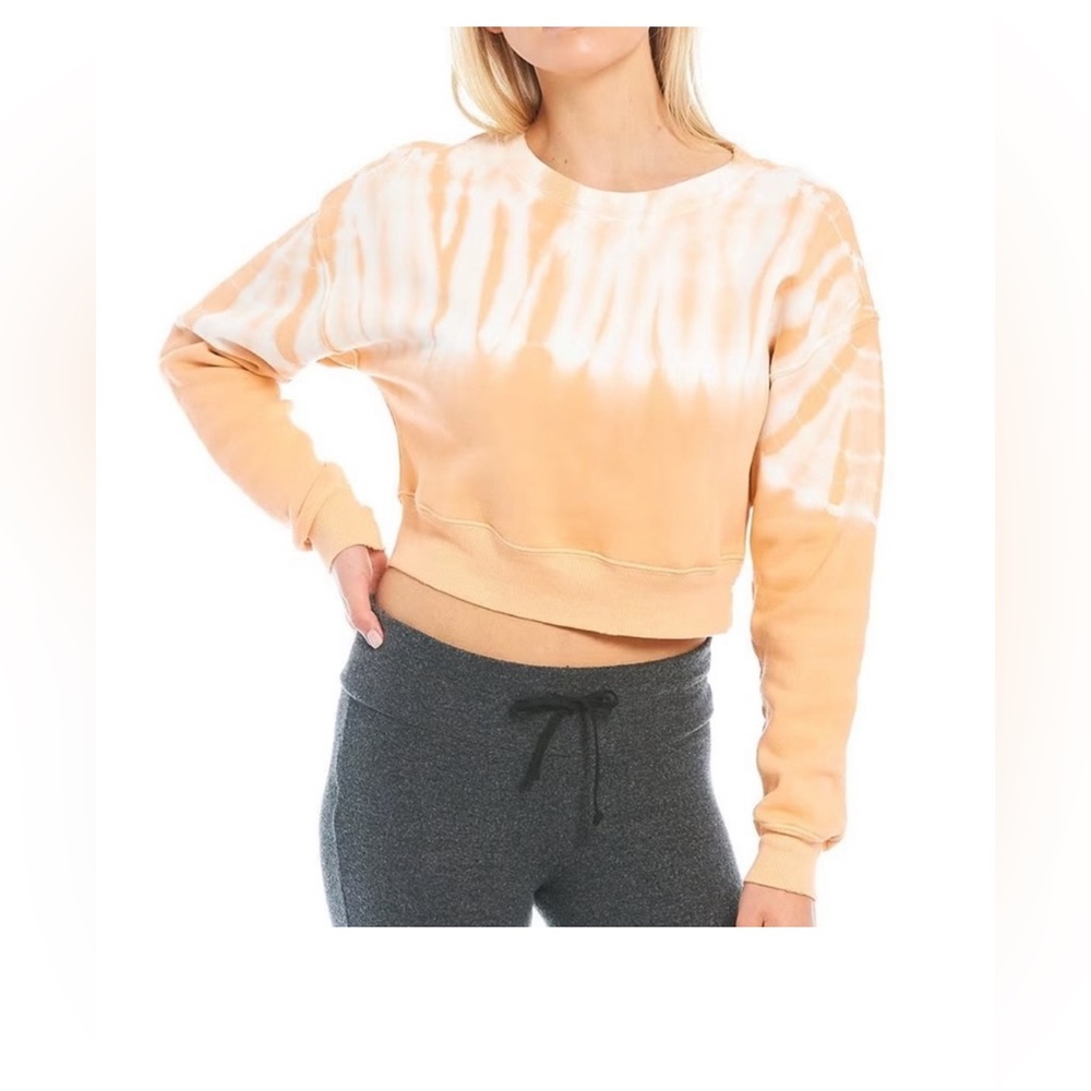 WILDFOX Knit Melon Wash Regal Crew Neck Long Dolman Sleeve Pullover